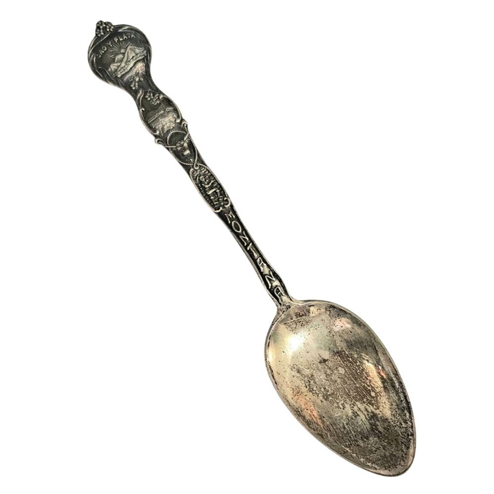 Antique Sterling Silver Montana Souvenir Spoon Mechanics Sterling